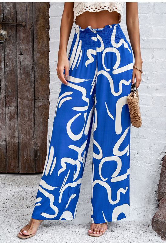 Calca-pantalona-com-lastex-cintura-estampada-azul