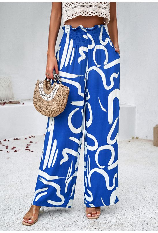 Calca-pantalona-com-lastex-cintura-estampada-azul Calca-pantalona-com-lastex-cintura-estampada-azul