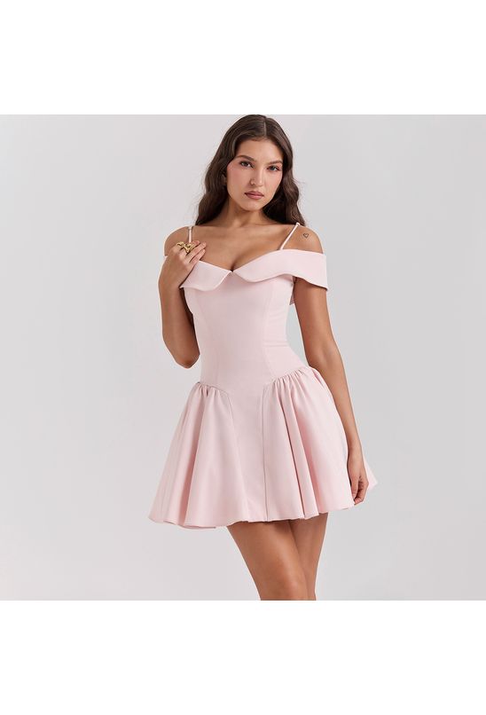 Vestdo-curto-evase-rosa