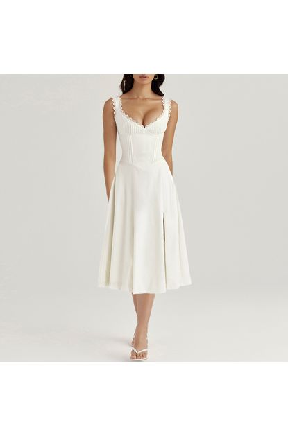 Vestido-midi-com-renda-decote-v-corset-branco