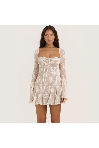 Vestido-curto-manga-longa-bordado-bege Vestido-curto-manga-longa-bordado-bege