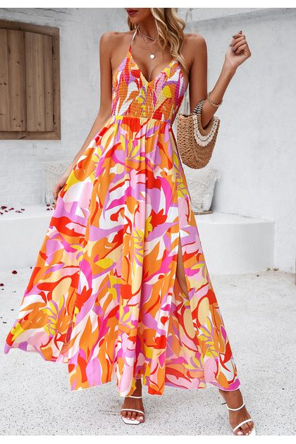 Vestido-longo-frente-unica-com-fenda-estampado-branco