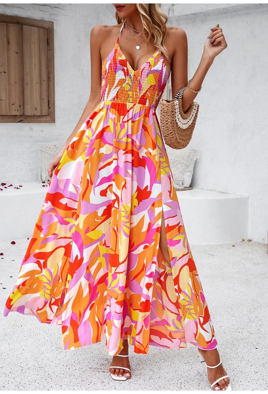Vestido-longo-frente-unica-com-fenda-estampado-branco