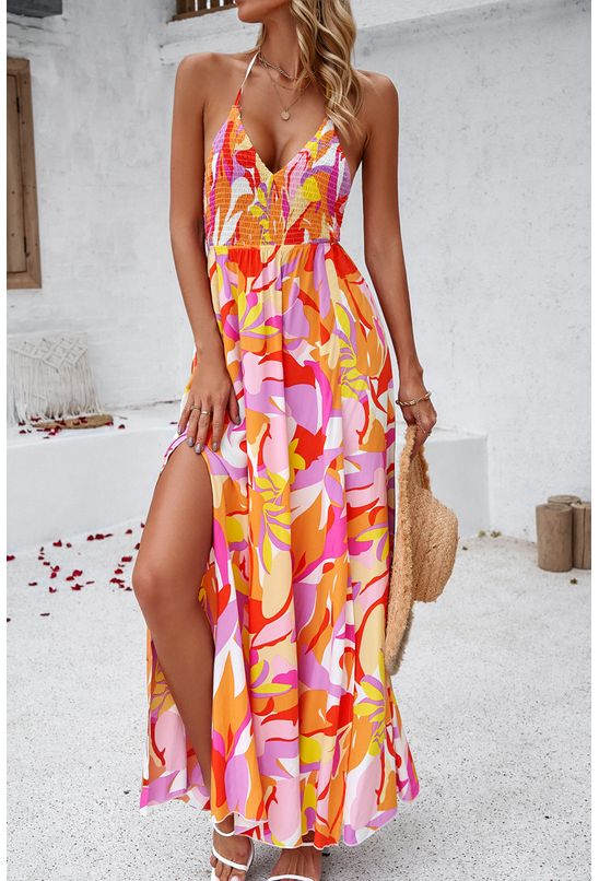Vestido-longo-frente-unica-com-fenda-estampado-branco