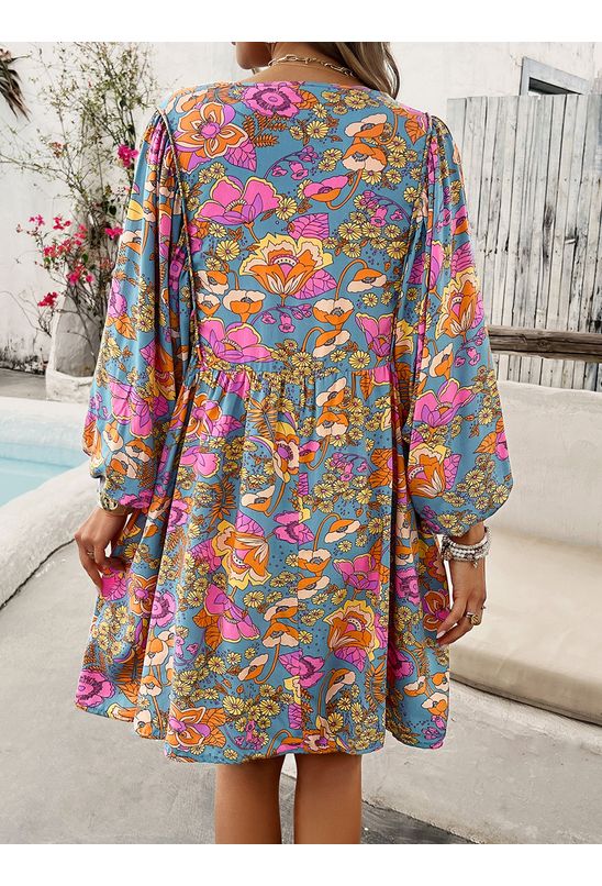 Vestido-curto-amplo-manga-longa-estampado-azul