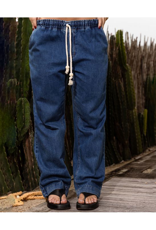 Calça Baggy Jeans CalÇa Jeans Com Cos De Elastico Calça Com