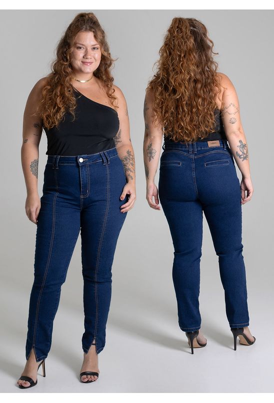Calça Jeans Sawary Cigarrete Plus Size 279045 Babadotop